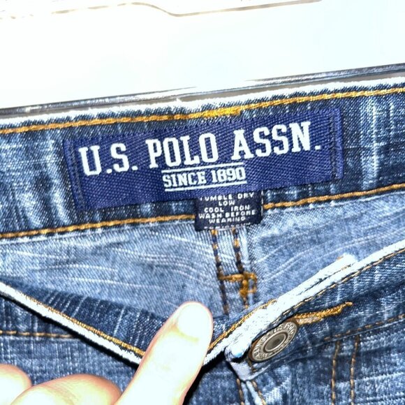 Vintage U.S. Polo Assn. Mens Denim Jeans Dark Wash Size 40x30 Relaxed Fit Classi - Picture 5 of 12